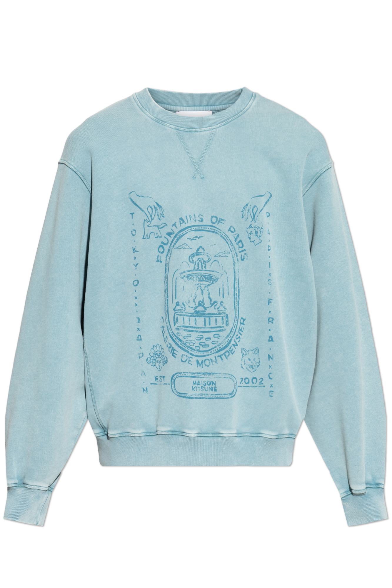 Blue Sweatshirt with print Maison Kitsuné - Vitkac Canada